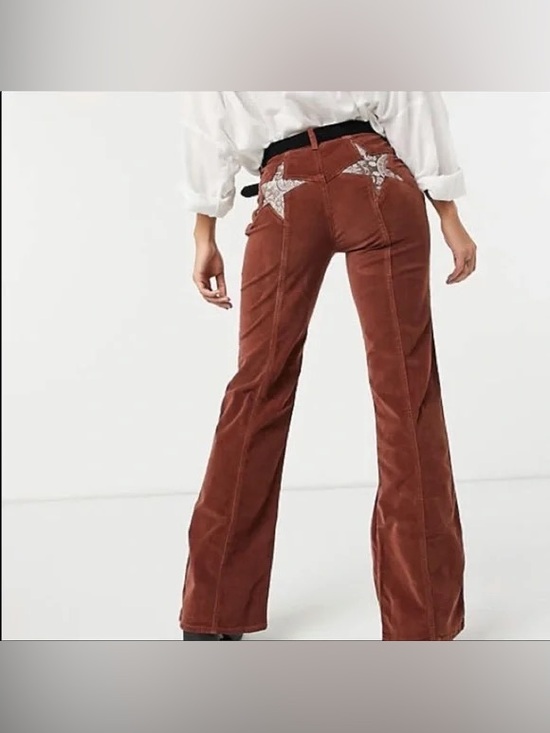 Free People Pants - Free People Firecracker Flare Corduroy Jeans “Broke Button” needs repaired